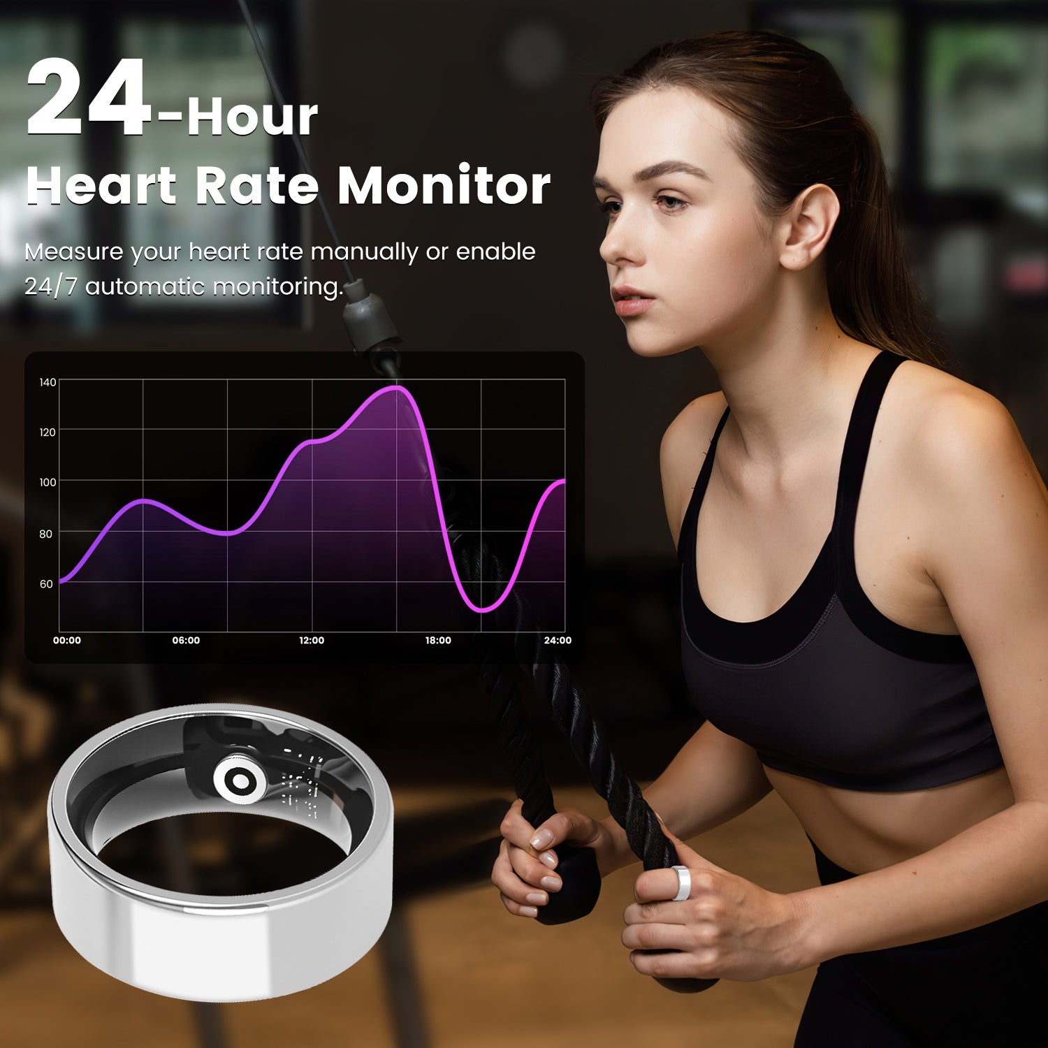 Smart Ring — Heart Rate, Blood Oxygen, Sleep