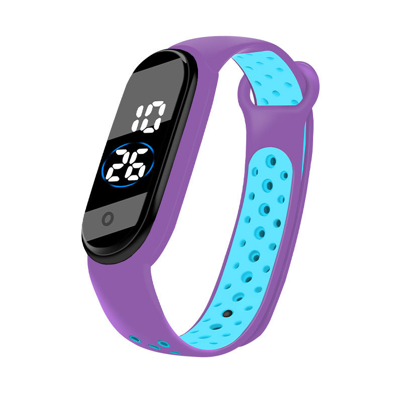 Montre de sport bicolore étanche pour étudiant