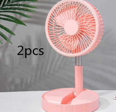 Ventilateur Télescopique Pliable Portable — Batterie Externe 7200 mAh, 4 Vitesses, Pliable, USB-C, 5 à 24h d'autonomie