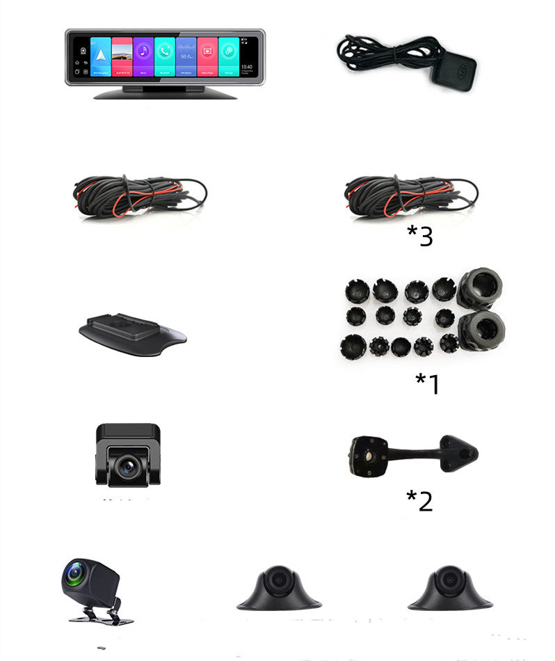 4G Panoramic Dash Cam — GPS Tracking, 12" IPS