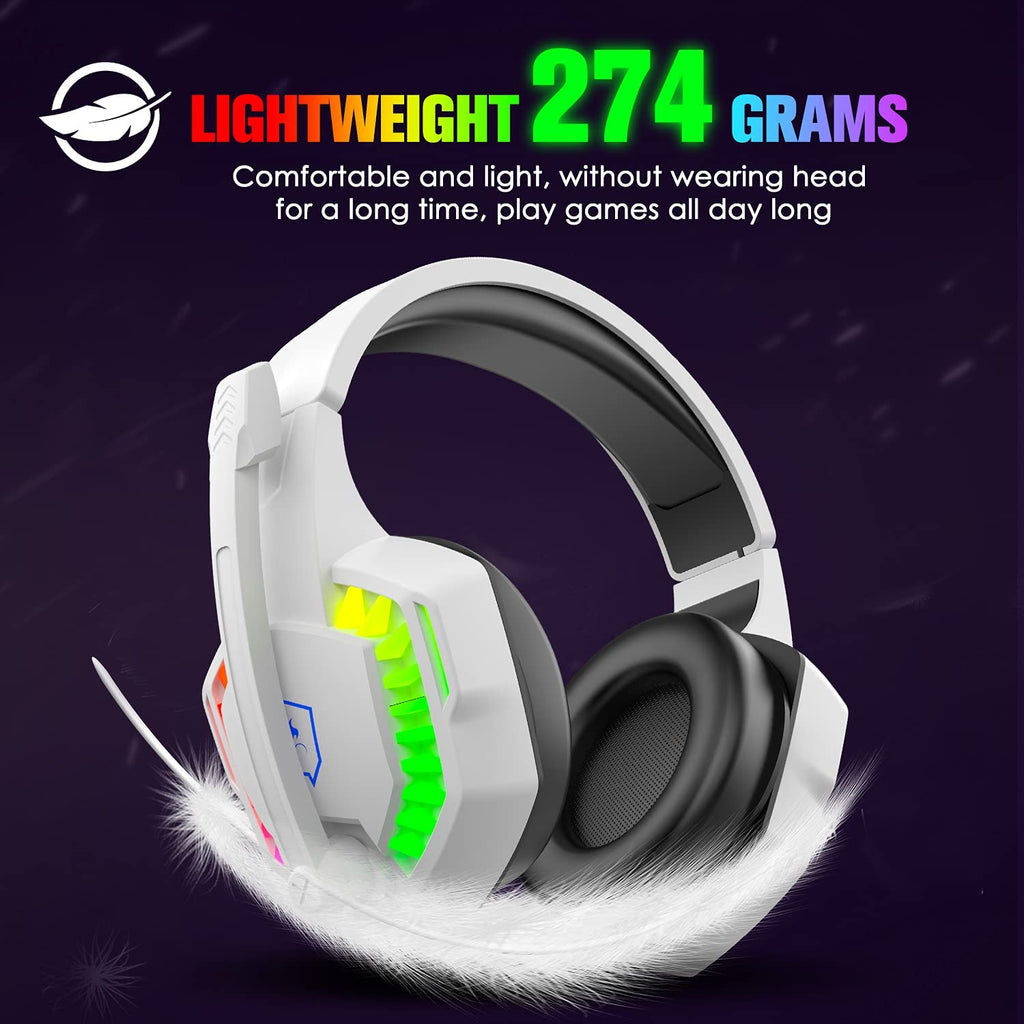 RGB Gaming-Headset mit Geräuschunterdrückendem Mikrofon – PS4, Xbox, PC, Switch