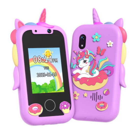 Mini Bär Kinderkamera & Spiele-Telefon – Touchscreen, Fotosticker, Video, 512 MB
