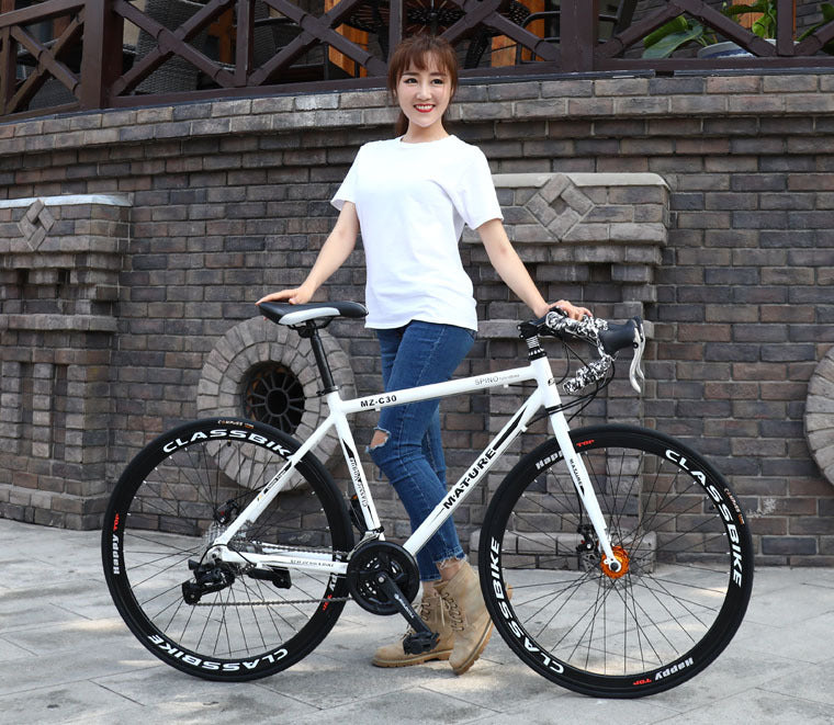 Rennrad aus Aluminiumlegierung 21 Gänge gebogenes Doppel-Scheibenbremse