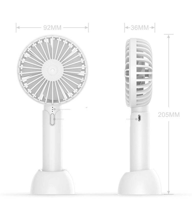 Handheld-Mini-USB-Tischventilator — 3 Geschwindigkeiten, Achter-Oszillation, unter 36dB, tragbar