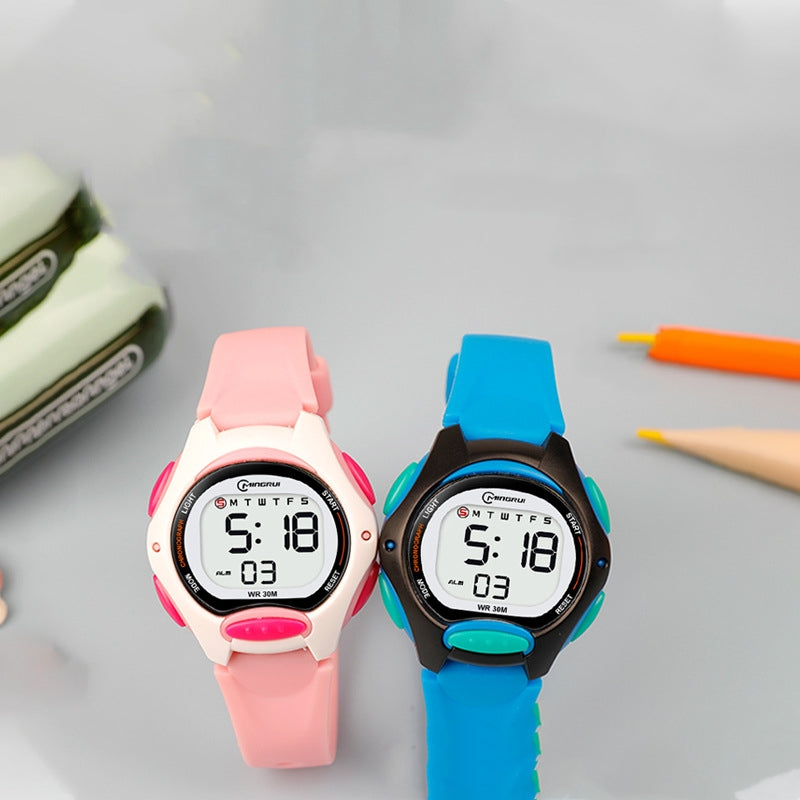 Elektronische Uhr Mädchen Sport Wasserdicht Leuchtender Wecker Prüfung