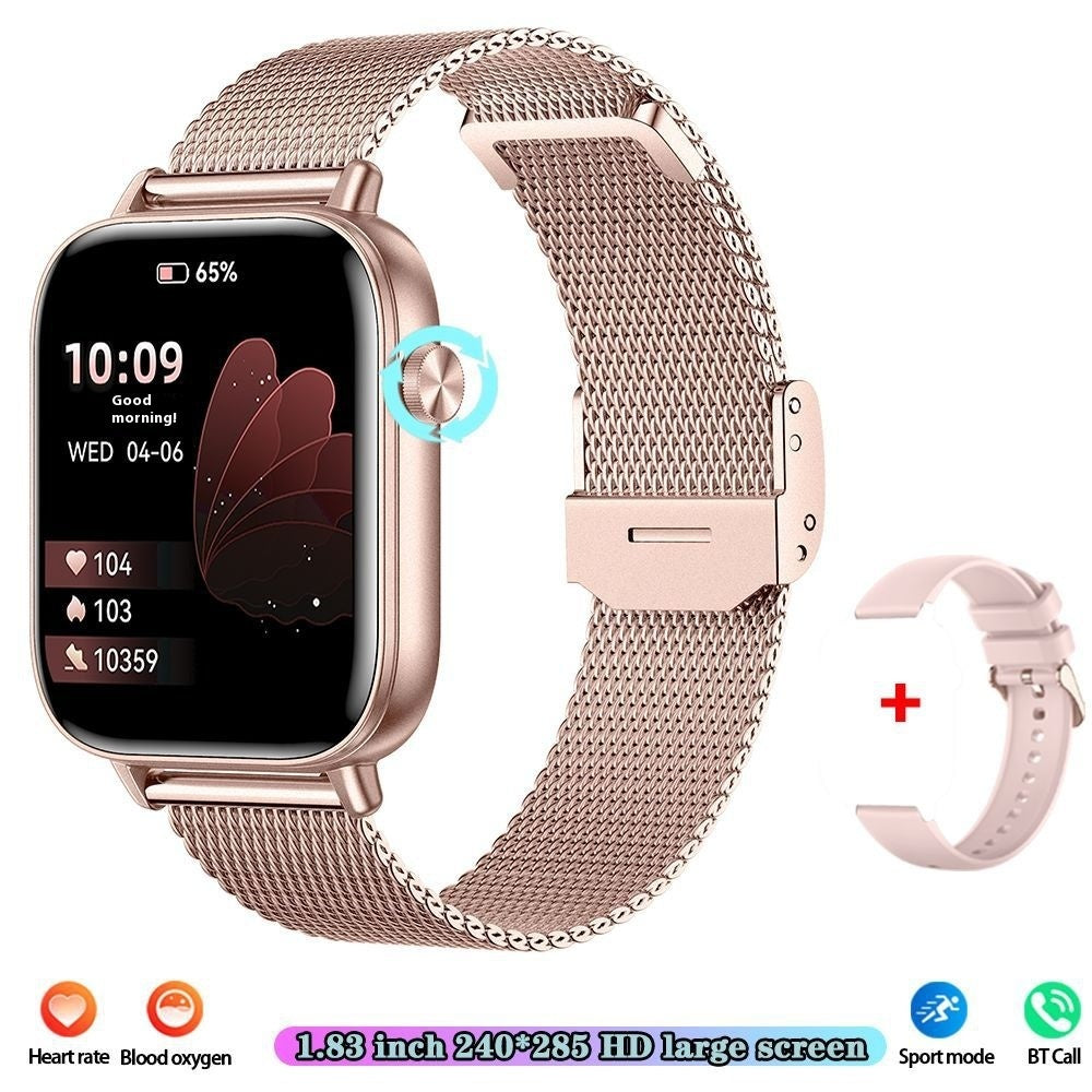 Smartwatch Handy Schrittzähler Herzfrequenzüberwachung Bluetooth-Anrufe 169 Touch-Display Smart-Armband