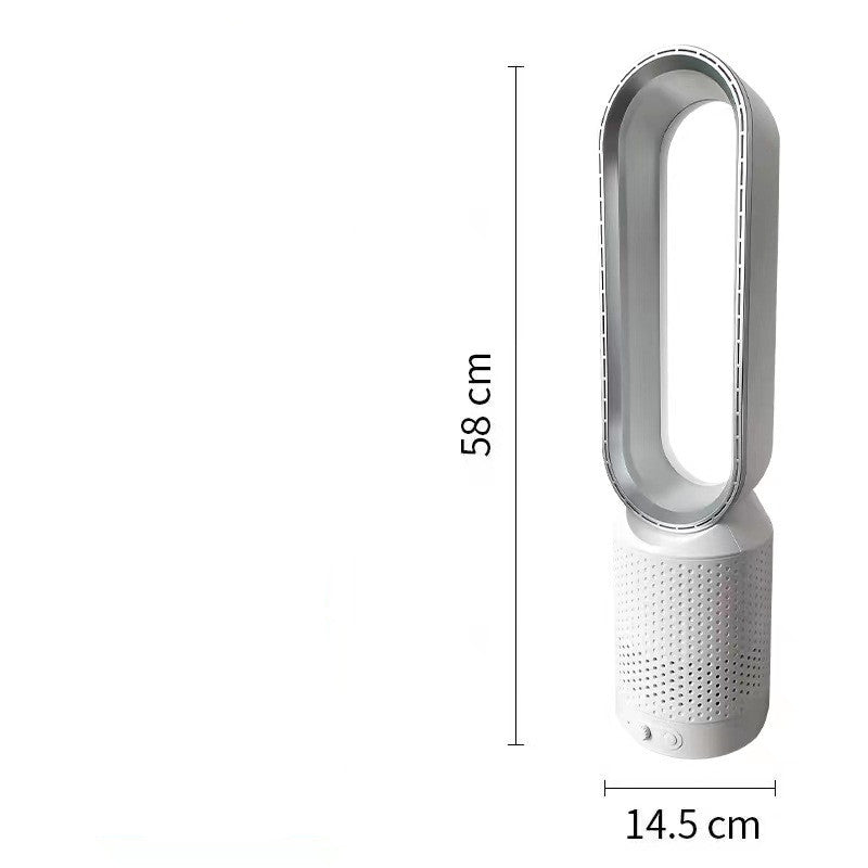 Ventilateur électrique domestique sans pales – 6 vitesses, télécommande, 40–50 dB, CC 220 V