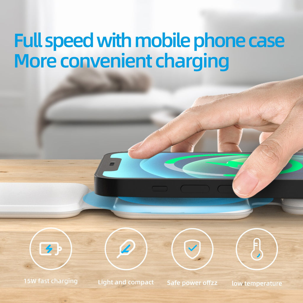 3-in-1 Magnetic Charger — Foldable, Multi-Device