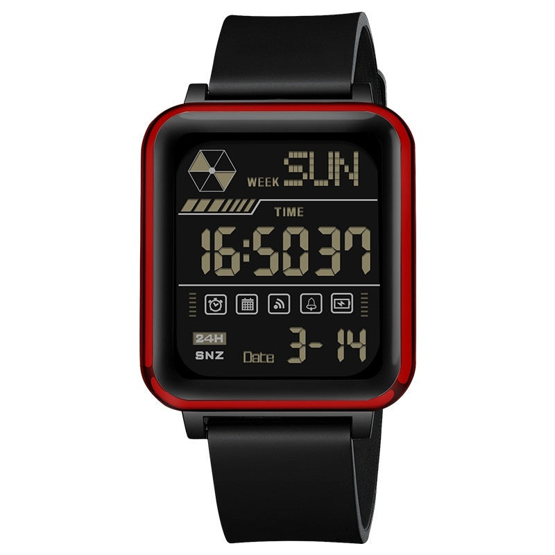 Montre sport carrée multifonctionnelle étanche et créative