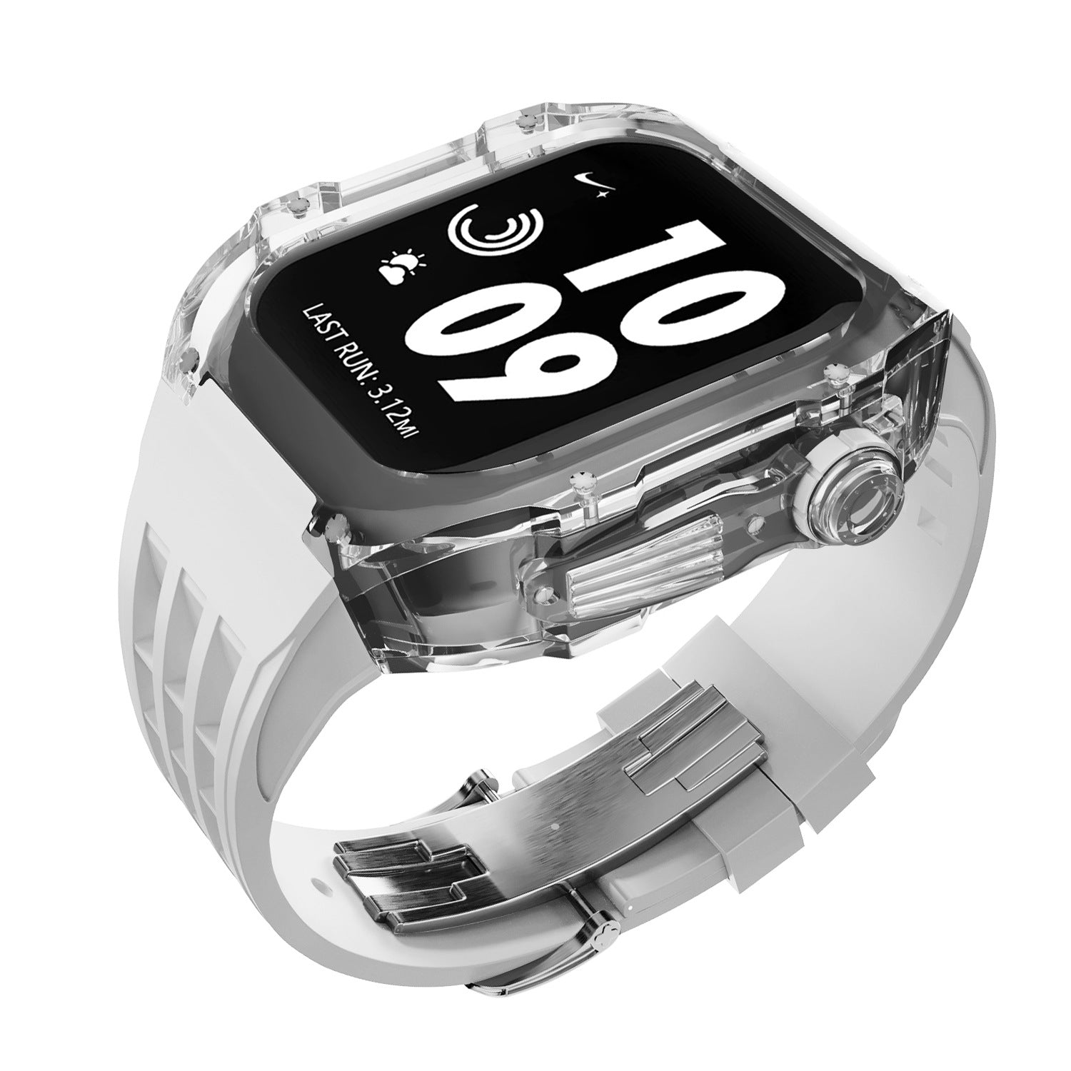 Crystal Watch Case — Fluorine Rubber Strap