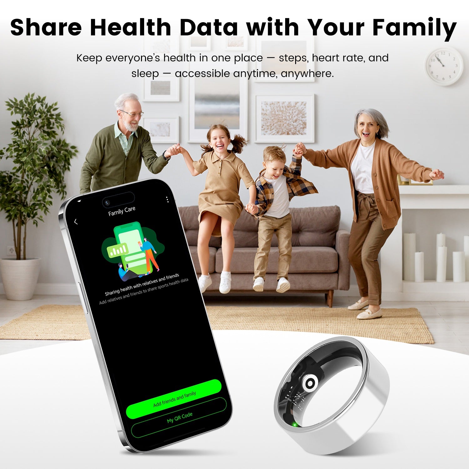 Smart Ring — Heart Rate, Blood Oxygen, Sleep