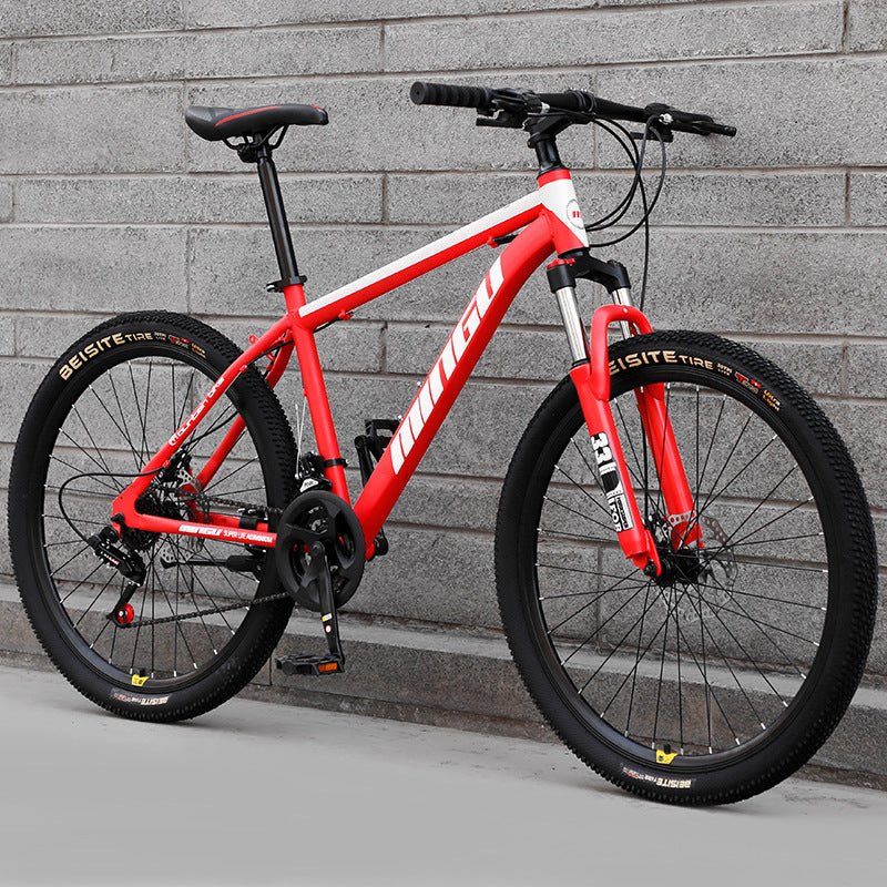 Vélo tout terrain VTT 24 26 pouces Freins à disque Amorti Vélo homme et femme Vitesse variable