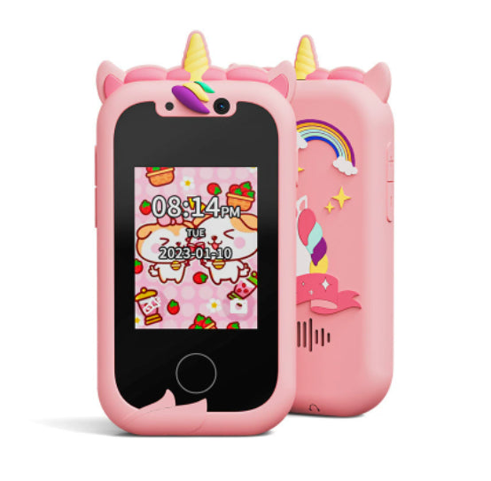 Mini Bär Kinderkamera & Spiele-Telefon – Touchscreen, Fotosticker, Video, 512 MB
