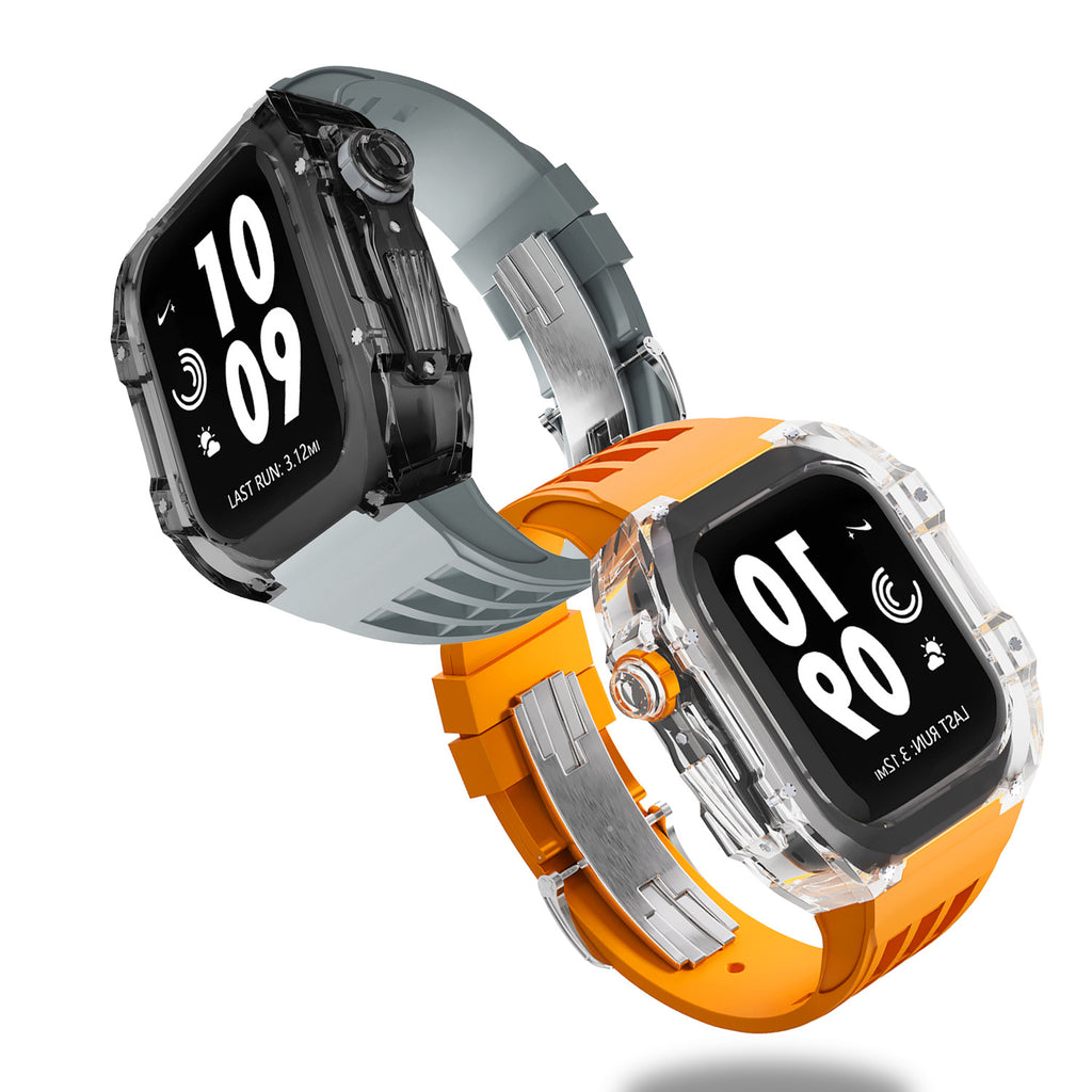 Crystal Watch Case — Fluorine Rubber Strap
