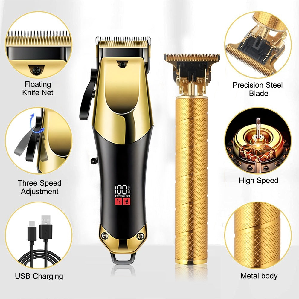 Hair Clipper Set — Ultra-Quiet, Rechargeable