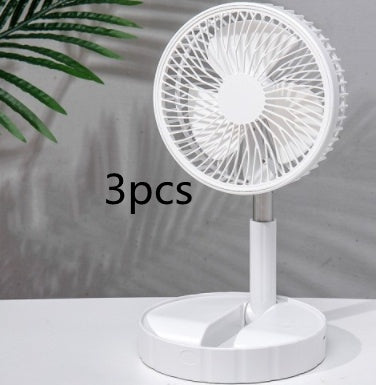 Ventilateur Télescopique Pliable Portable — Batterie Externe 7200 mAh, 4 Vitesses, Pliable, USB-C, 5 à 24h d'autonomie