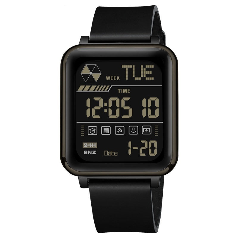 Square Sports Watch — Waterproof, Multifunction