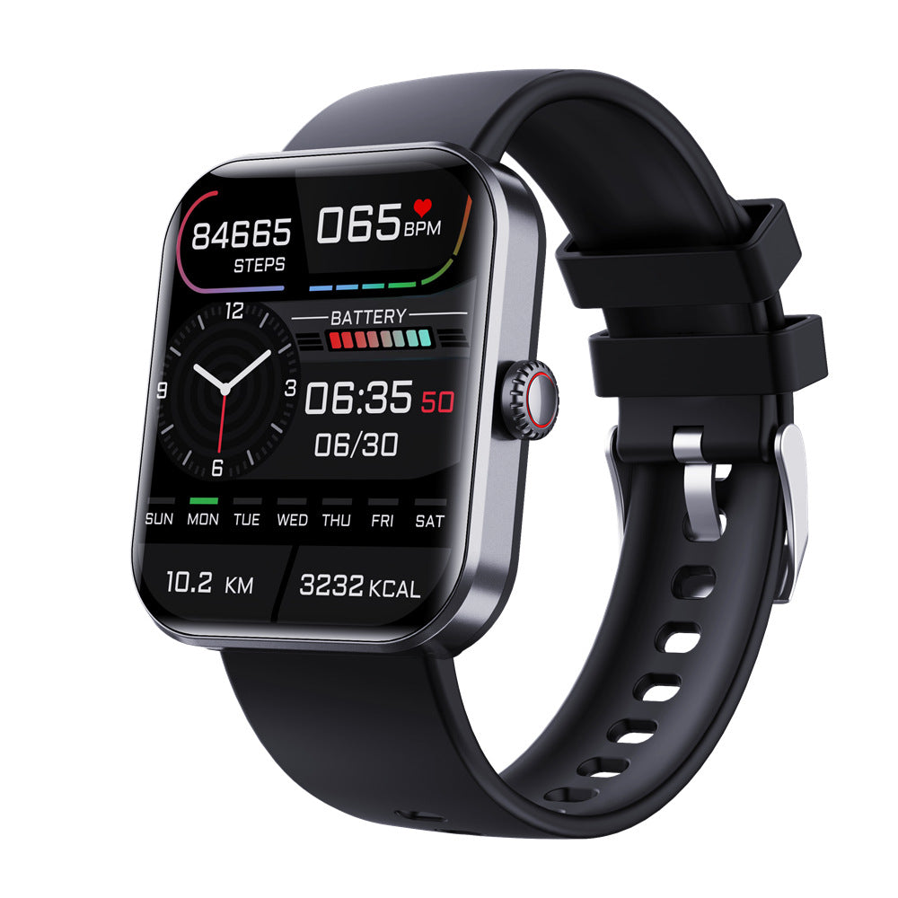 Montre connectée F57L pour hommes et femmes avec surveillance en temps réel de la glycémie, de la fréquence cardiaque et calibrage de la VRC