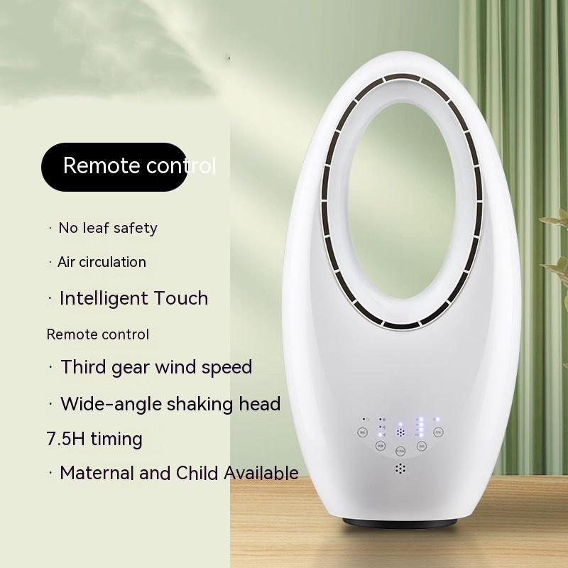 Ventilateur électrique vertical silencieux pour la maison – 3 vitesses, tactile et télécommandé, avec éclairage d'ambiance et options de commande vocale