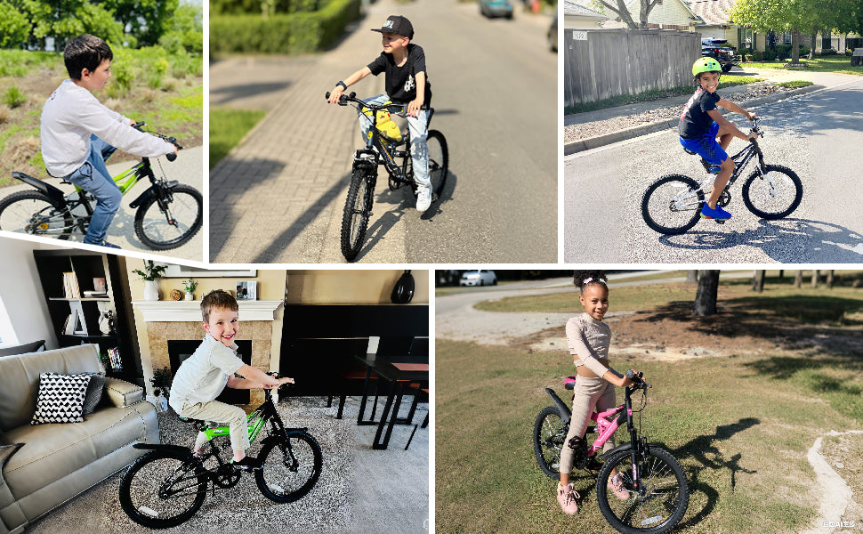 JOYSTAR 20 Inch Kids' Bike for Boys Girls Age 7-13 Years Old, Dual-Suspension Kids Mountain Bike with Dual Handbrake & Kickstand