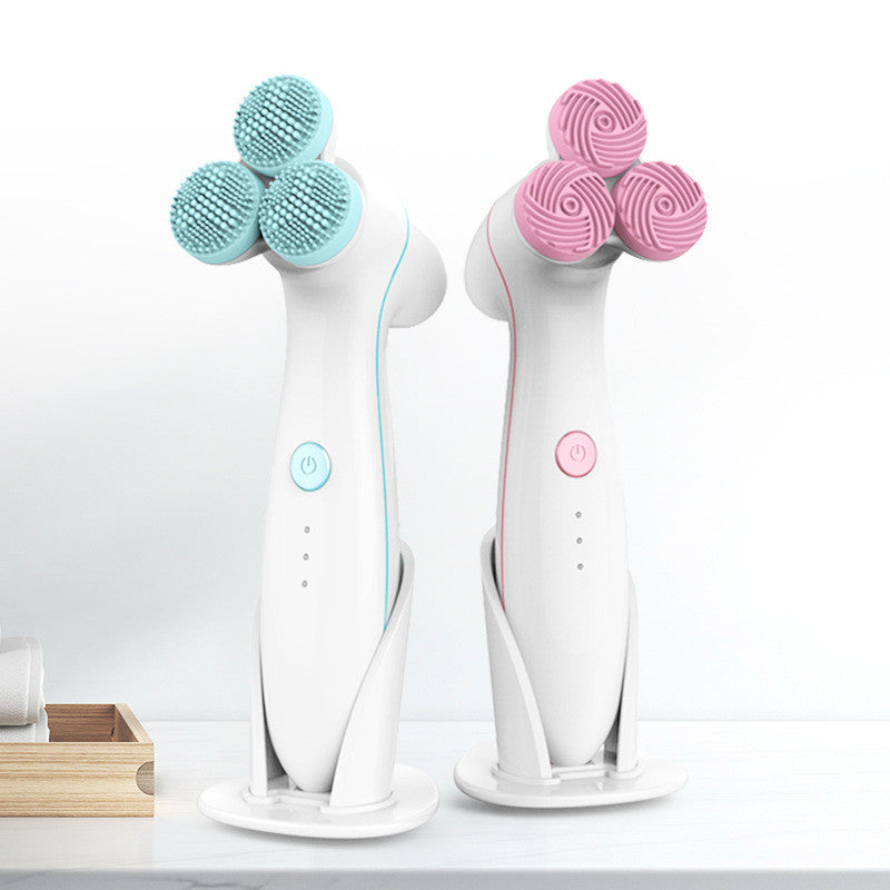Nettoyant Masseur Intelligent 3D, Nettoyant Électrique, Nettoyant Visage Électrique en Silicone