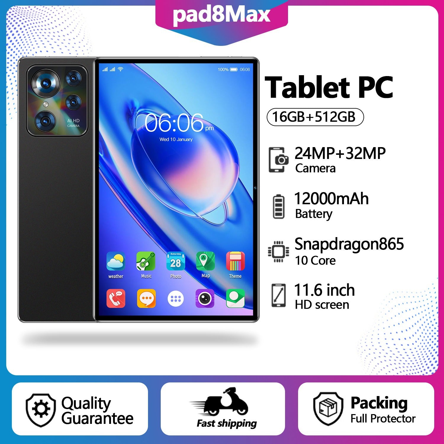 10.1" Smart Tablet — Google Edition, 9hr Battery